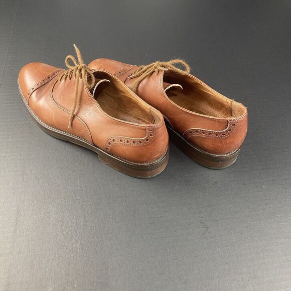 Mens David & Joan Leather Italy Oxford Lace Up Cap Toe‎ Dress Shoes US Size 8 - Picture 14 of 16